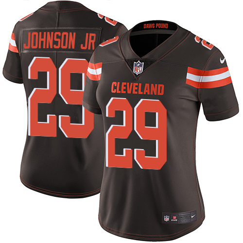Nike Browns #29 Duke Johnson Jr Brown Team Color Women's Stitched NFL Vapor Untouchable Limited Jersey